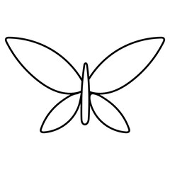 Minimal Butterfly Line Art Vector. Continuous One Line Drawing