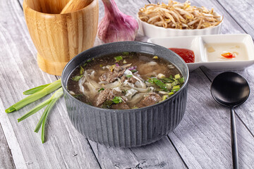 Vietnamese Pho Bo soup with beef