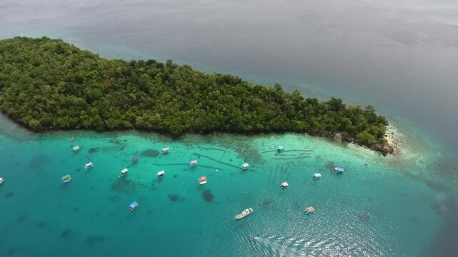 aerial view of a tropical island Sabang Weh Island Aceh Indonesia