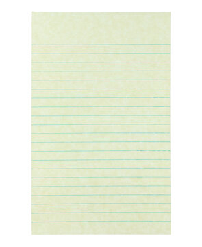 Blank notepad paper with texture, isolated on transparent background. Office blank paper concept