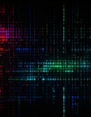 Digital glitch abstract with pixel distortion, RGB shift