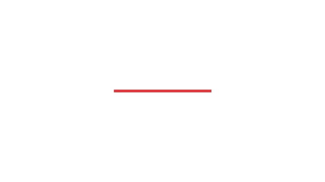 Minimalist red horizontal line element centered on a clean white background for design use