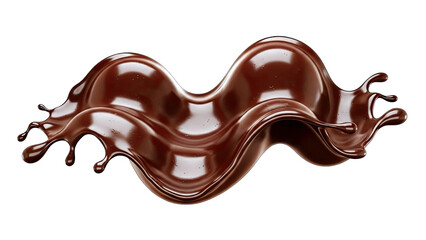 Chocolate Splash Isolated on White Background