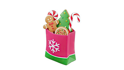 Christmas Cookies in a Gift Bag