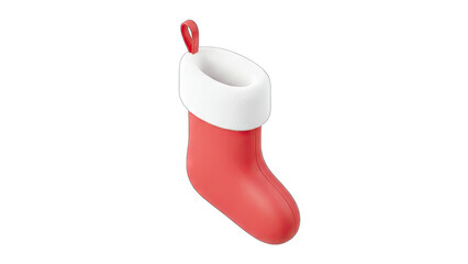 Christmas Stocking Isolated on White Background