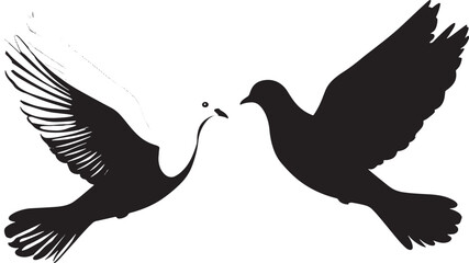 Obraz premium White dove flying with wings, a symbol of peace, love, and freedom, as a vector illustration