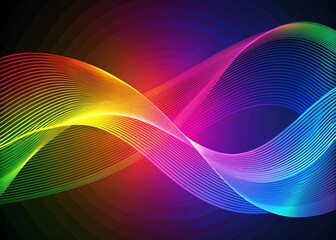 Wave Color Lines Pattern. Abstract Background with Gradient Line Shapes. Vector Graphic with Curve Rainbow Ribbons.jpg 2