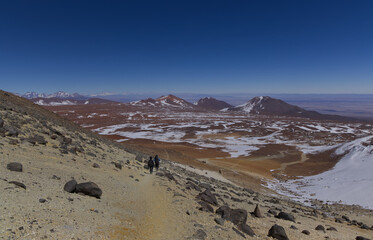 View from the summit of Cerro Toco at 5604 meters above sea level, Atacama, Chile