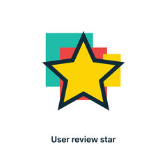 Obraz premium Colorful star icon illustration for rating system and customer feedback