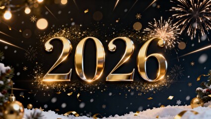 Festive 2026 New Year Greeting Celebration Design