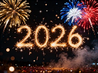 Festive 2026 New Year Greeting Celebration Design