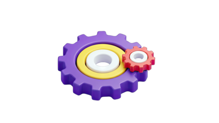 Colorful Gear Wheels Interlocking - Business Concept