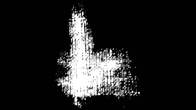 abstract ink splat brush grunge effect collection on alpha background