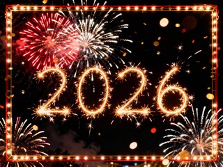 Festive 2026 New Year Greeting Celebration Design