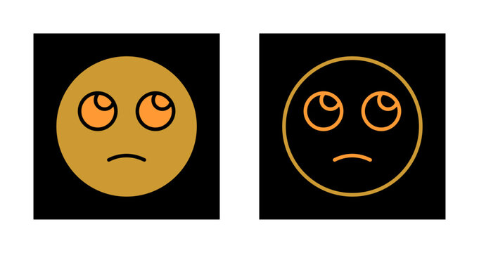 Face with Rolling Eyes Icon Design