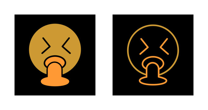 Face Vomiting Icon Design