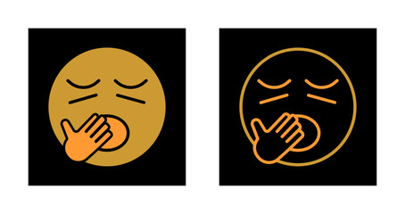 Yawning Face Icon Design