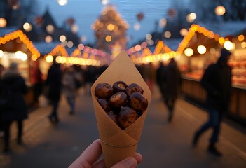 The Festive Handful: Glowing Chestnuts at Twilight Market