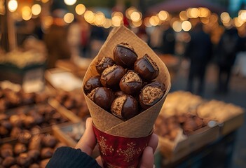 An Evening's Warmth: Chestnuts in a Paper Cone