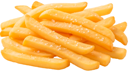 ia generated. Falling french fries isolated on transparent background