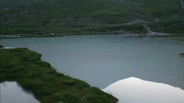 Moiry Glacier Sunrise Panoramic Orbit Over Mirror Lake