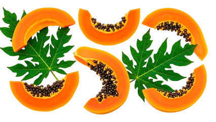 ia generated. A bright, fresh orange pumpkin slice cut that reveals its seeds perfectly isolated on a transparent PNG background.