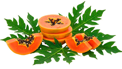  ia generated. A bright, fresh orange pumpkin slice cut that reveals its seeds perfectly isolated on a transparent PNG background.