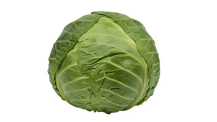 Fototapeta premium ia generated. Head of cabbage isolated on transparent background 