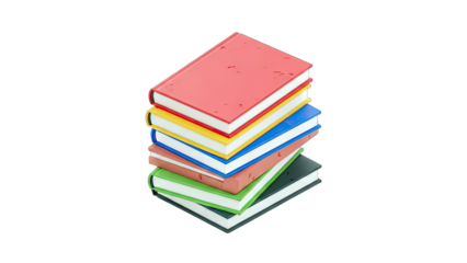 Colorful Book Stack for Education and Learning