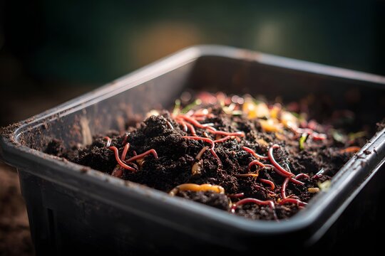Vermi composting Bin Close-Up