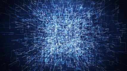 Futuristic cyber world digital scene, abstract sci-fi mesh, glowing surface, neon night scene, digital science background, 4K animation, virtual reality concept. - Powered by Adobe