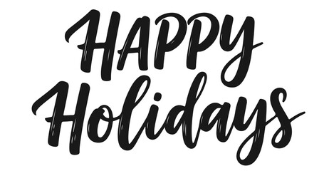 Happy holiday typography