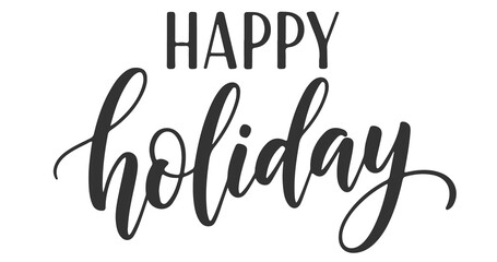 Happy holiday typography