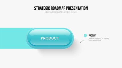 Marketing Portfolio One Step Diagram Frame Template. Creative Proposal 1 Element Infographic Slideshow Layout. Advertising Plan Slide Design Vector Illustration.