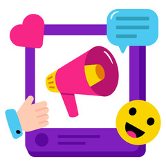 Modern design icon of social media marketing 