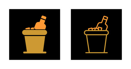 Wine Bottle in Ice Icon Design