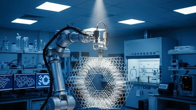 Single Robotic Arm Fabricating Molecular Nanostructure in Futuristic Lab