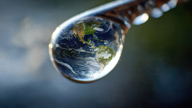 Earth in a Water Drop