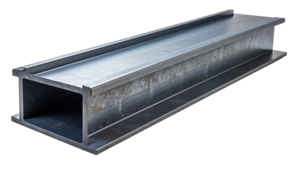 A close-up of a steel beam, rectangular shape with a recessed channel