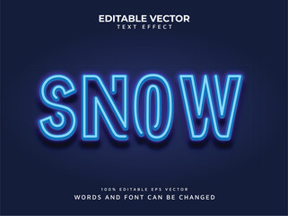 Vector Neon Text Effect 