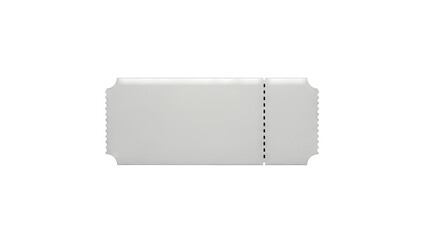 Blank Ticket Isolated on White Background