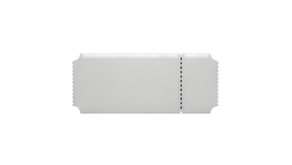 Blank Ticket Isolated on White Background