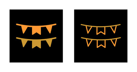 Bunting Flags Icon Design