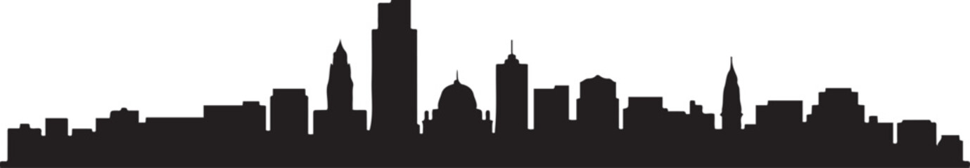 Fototapeta premium Mexico City Skyline Urban Landscape. design Vector black silhouette