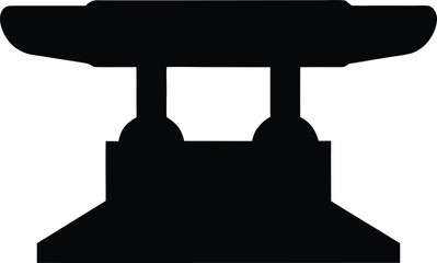 rock icon Black silhouette vector illustration on transparent background