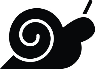 snail icon Black silhouette vector illustration on transparent background