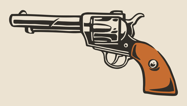 Retro revolver art