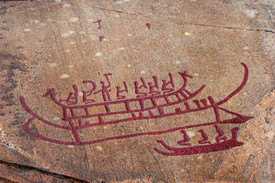 Rock carvings of bronze age in Tanumshede