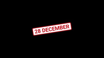 28 December stamp effect animation