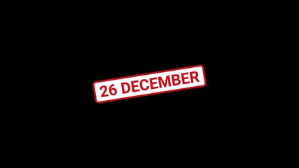 26 December stamp effect animation
